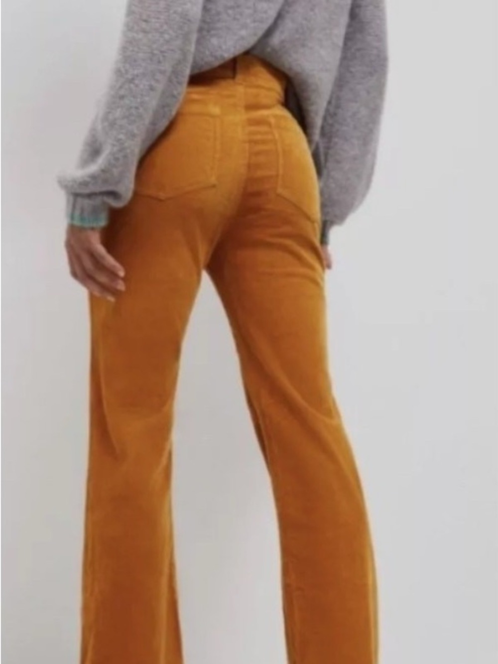 Pilcro Mustard Corduroy Pants Wide leg size 25 Outdoor Cottagecore - Picture 3 of 15